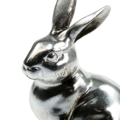 Floristik24 Conejo decorativo plata 15cm 2pcs