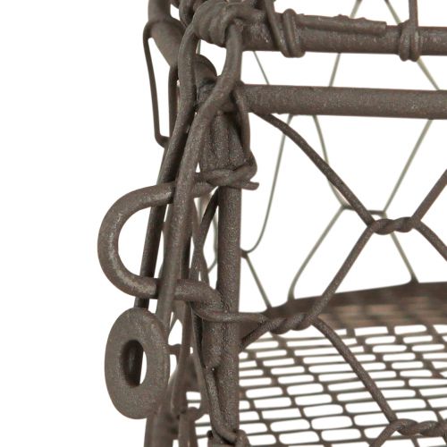 Floristik24 Corazón decorativo de alambre para rellenar gris vintage 14×13,5cm