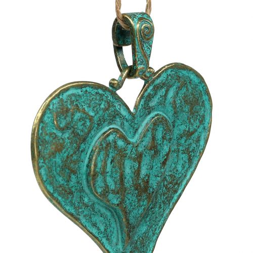 Floristik24 Corazón decorativo para colgar metal 6 piezas