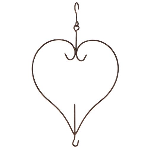Floristik24 Corazón decorativo para colgar de metal en marrón oscuro Al. 38 cm 2 piezas