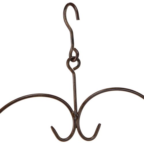 Floristik24 Corazón decorativo para colgar de metal en marrón oscuro Al. 38 cm 2 piezas