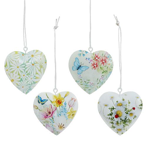 Floristik24 Corazones decorativos con motivos 5,5cm 8pcs