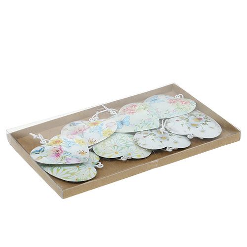 Floristik24 Corazones decorativos con motivos 5,5cm 8pcs