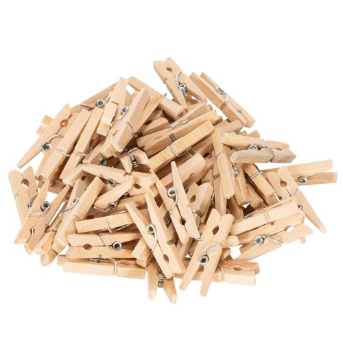 Floristik24 Pinzas decorativas de madera para la ropa, 3 cm, color natural, 72 unidades.