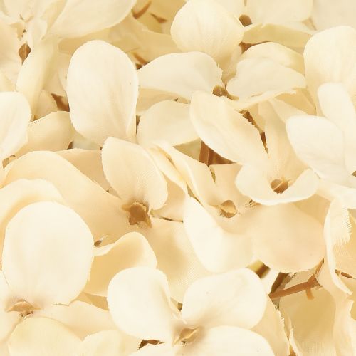 Artículo Hortensias decorativas artificiales de seda color crema, 34 cm, 2 unidades