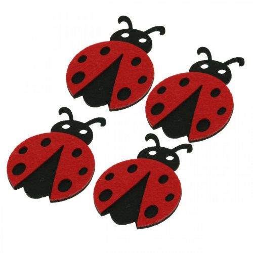 Clips decorativos mariquitas, primavera, escarabajos de la suerte para decorar, decoración de fieltro 16 piezas