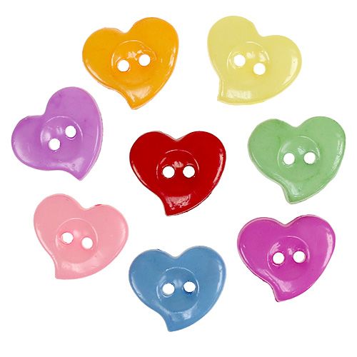 Floristik24 Botones decorativos en forma de corazón Ø2,2cm 200pcs.