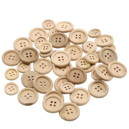 Floristik24 Botones decorativos natural 1,5cm - 2,5cm 150 uds.