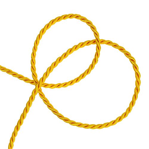 Artículo Cordón decorativo amarillo 4mm 25m