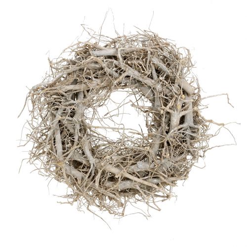 Floristik24 Corona decorativa natural, gris Ø40cm 1ud