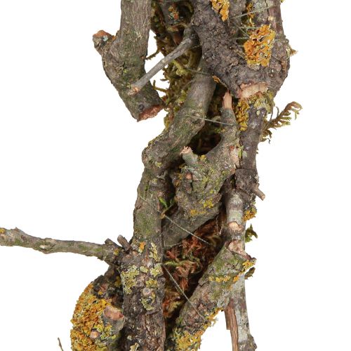 Artículo Corona decorativa de ramas con decoración natural de liquen y musgo Ø33cm