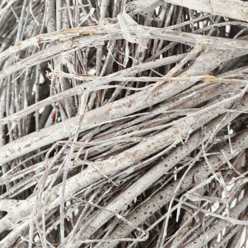 Artículo Corona decorativa ramas grandes de olmo blanco-gris lavado Ø50cm