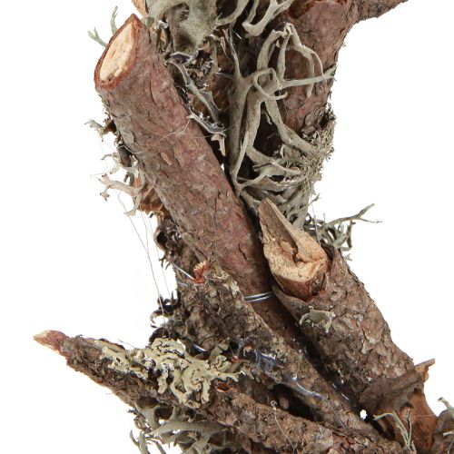 Artículo Corona decorativa con ramas y musgo de roble liquen Ø30cm