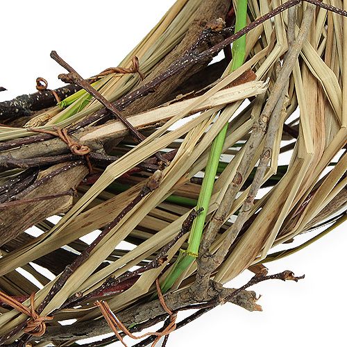 Floristik24 Corona de sauce con hierba Ø25cm natural