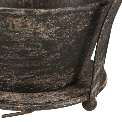 Artículo Corona decorativa óxido marrón oscuro antiguo Al. 22/27 cm juego de 2 piezas