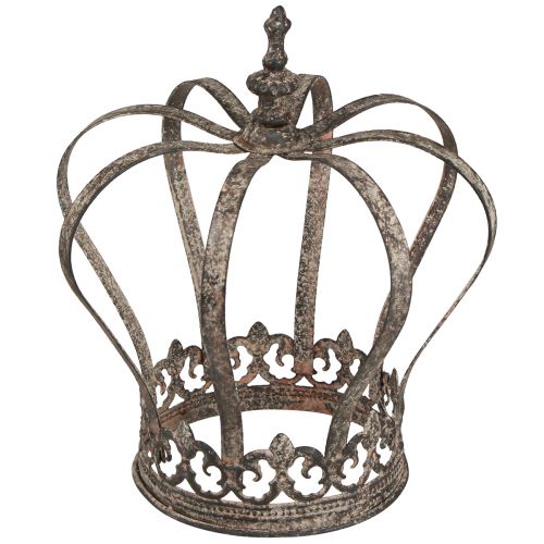 Floristik24 Corona decorativa aspecto antiguo metal decoración óxido Ø19,5cm H22cm