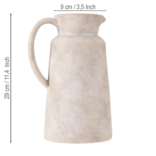 Artículo Jarra decorativa jarra decorativa cerámica en color beige Ø16cm H29cm