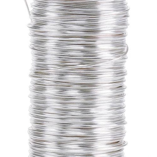 Artículo Hilo esmaltado decorativo plata Ø0,50mm 50m 100g