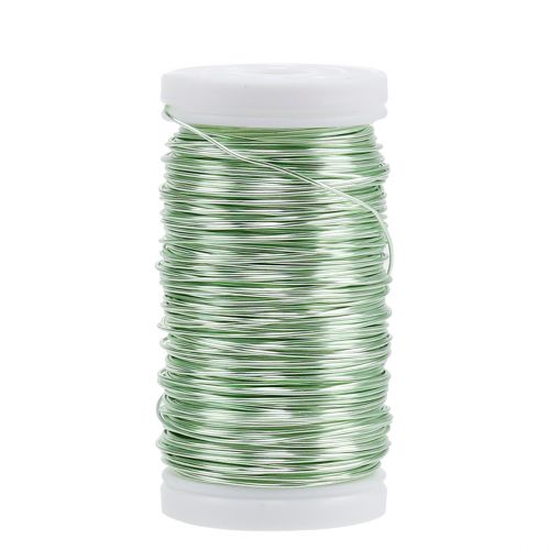 Floristik24 Alambre esmaltado Deco verde menta Ø0.50mm 50m 100g