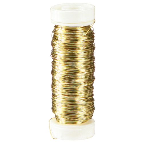 Floristik24 Hilo esmaltado deco Ø0.30mm 30g/50m dorado