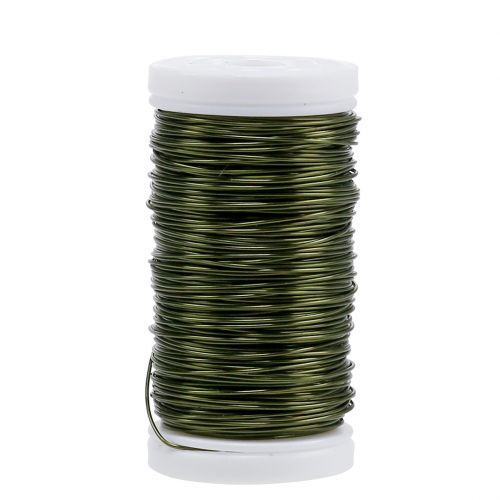 Alambre Deco Esmaltado Verde Oliva Ø0.50mm 50m 100g
