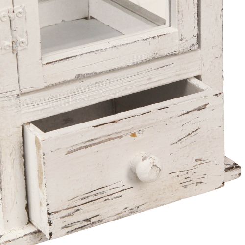 Floristik24 Farol decorativo vintage con cajón blanco 20×20cm H51cm