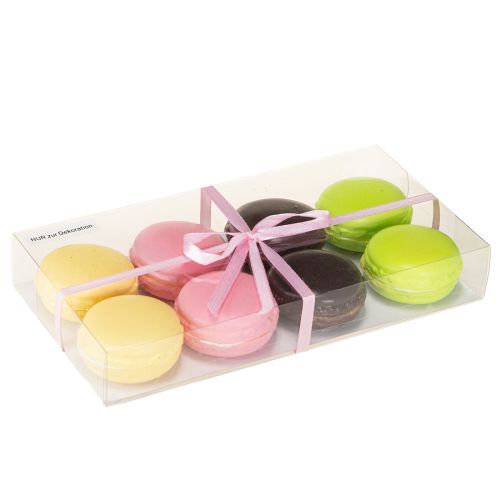 Artículo Pasteles de merengue macarrón decorativos, maniquí de comida de 5 cm, 8 piezas
