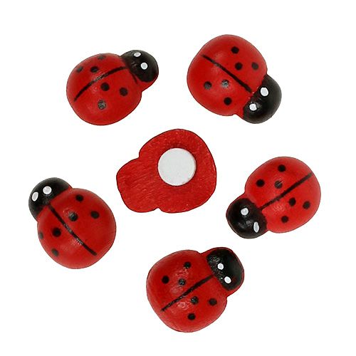 Floristik24 Mariquitas decorativas para pegar 1,5cm rojo 360ud