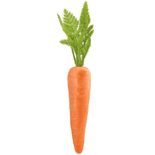 Artículo Zanahorias decorativas Zanahorias flocadas Al 27 cm–37 cm en juego de 6
