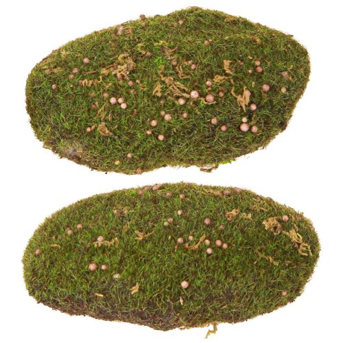 Floristik24 Bola de musgo artificial decorativa de esponja de musgo de 14 cm (2 unidades)