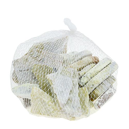 Floristik24 Piedras decorativas mosaico verde grisáceo mate 3cm - 8cm 1kg