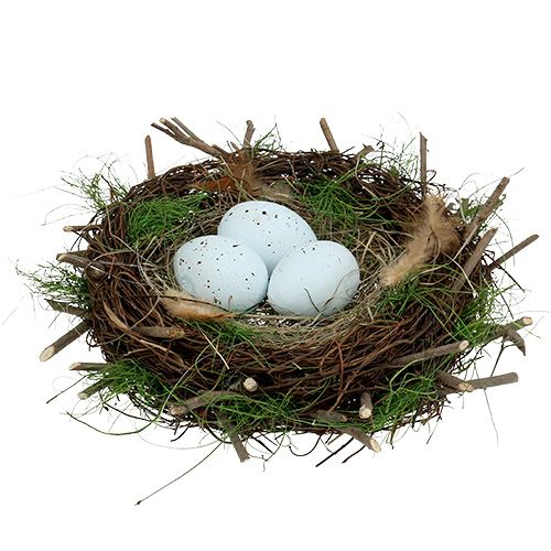 Deco nido con huevos Ø30cm 1ud