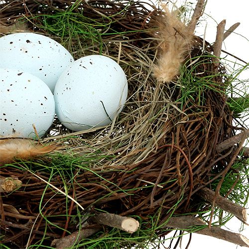 Floristik24 Deco nido con huevos Ø30cm 1ud
