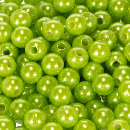 Cuentas decorativas, verde manzana, Ø8 mm, 250 unidades | Floristik24.es