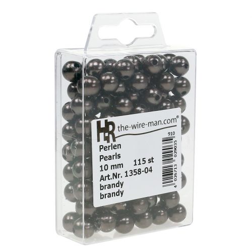 Artículo Cuentas decorativas marrón Ø10mm 115 piezas