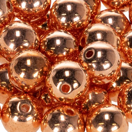 Cuentas decorativas cobre metalizado 14mm 35 piezas | Floristik24.es