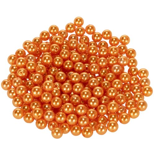 Cuentas decorativas de color naranja, 8 mm, 250 unidades comprar | Floristik24.es