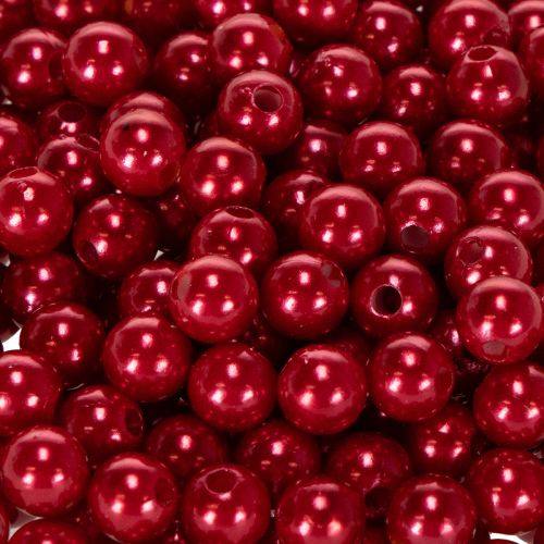 Cuentas decorativas rojas, Ø8 mm, 250 unidades | Floristik24.es