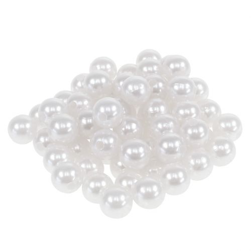 Cuentas decorativas blancas Ø10mm 115 piezas