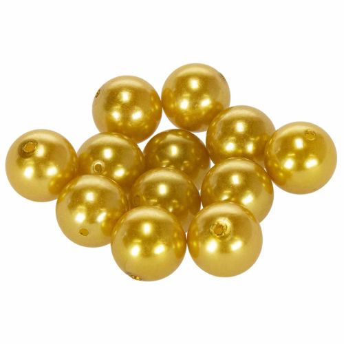 Cuentas decorativas Ø2cm oro 12 piezas