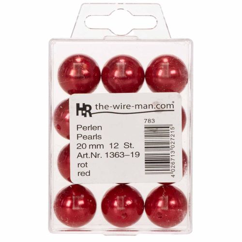 Cuentas decorativas Ø2cm rojo