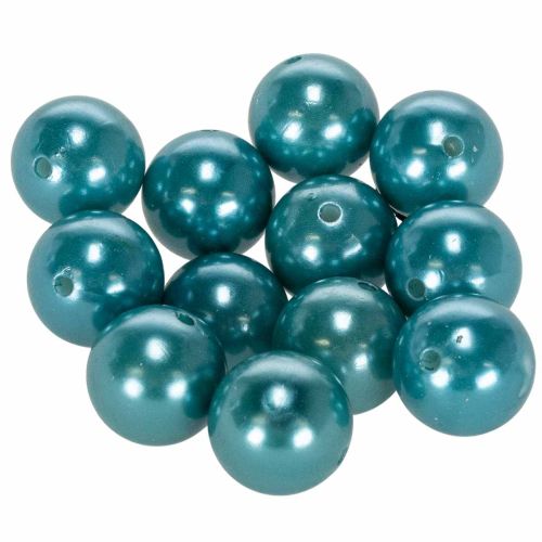 Cuentas decorativas Ø2cm turquesa 12 piezas comprar | Floristik24.es