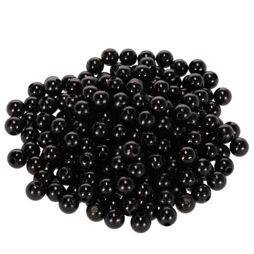 Cuentas decorativas negras de Ø8 mm, 250 unidades