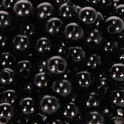 Cuentas decorativas negras de Ø8 mm, 250 unidades | Floristik24.es