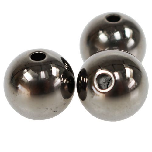 Artículo Cuentas decorativas antracita metalizada 14mm 35uds