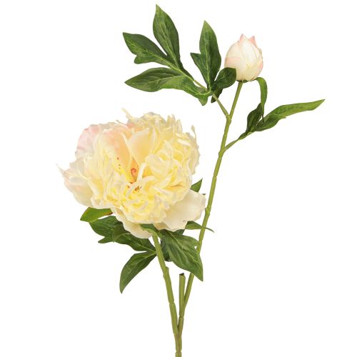 Artículo Decoración Peonías Flores Artificiales Flor Amarilla L64cm 2uds