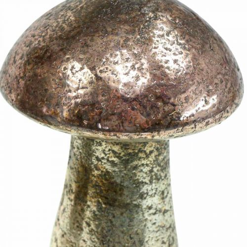 Floristik24 Deco setas vidrio rosa decoración de mesa otoño Ø6.5cm H10cm 3pcs