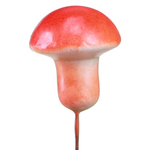 Artículo Setas decorativas en alambre rojo decoración otoñal para pegar 7cm 24 piezas