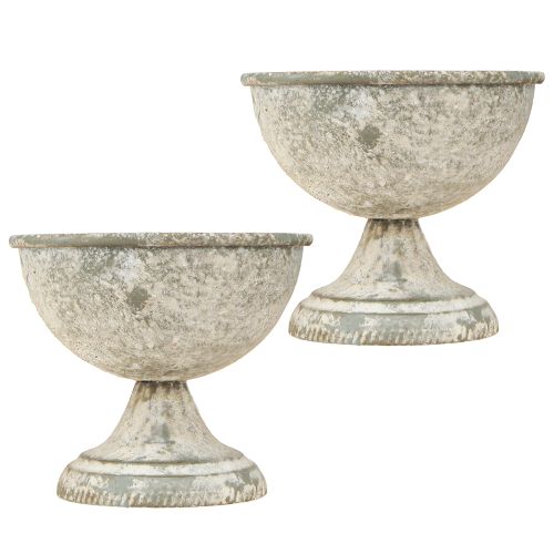 Artículo Copa trofeo decorativa de metal envejecida Ø12cm H10.5cm 2uds
