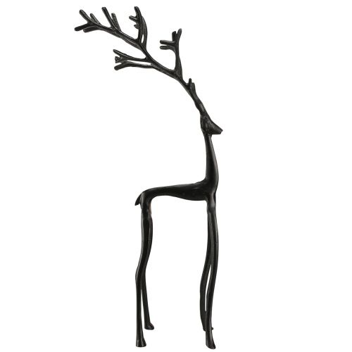 Floristik24 Figura decorativa decorativa de metal reno en color negro 15cmx8cmx53cm